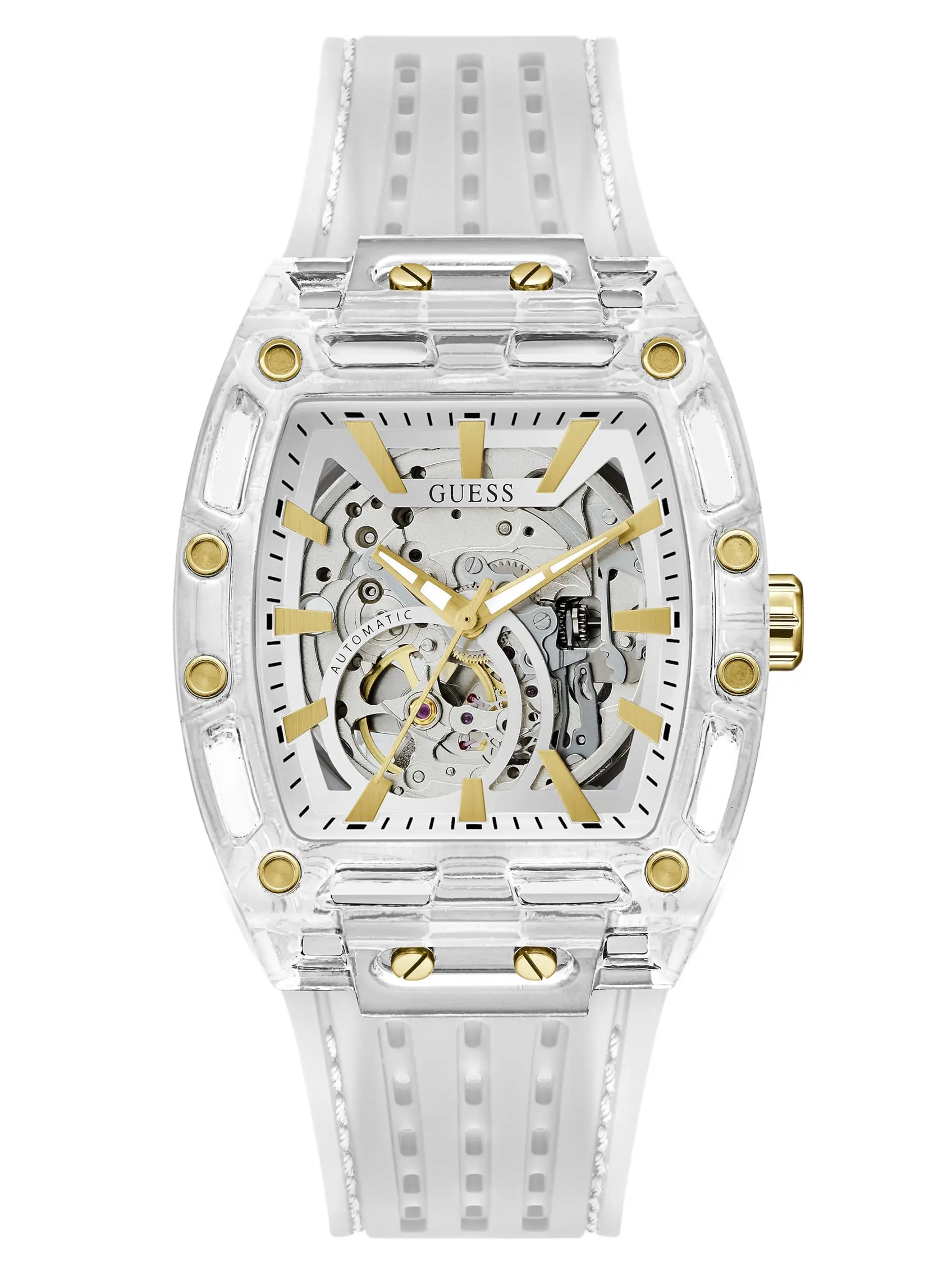 GUESS Male Analogue Silicone Watch 42 mm