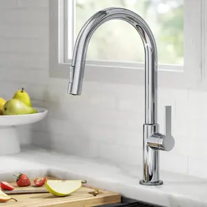 Kraus  Oletto Single Handle Pull-Down Kitchen Faucet, Chrome