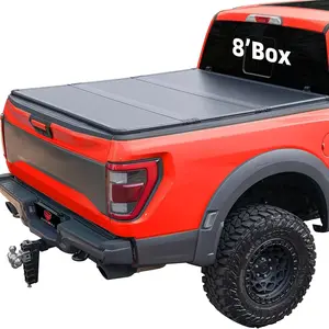 Hard Folding Truck Bed Tonneau Cover Compatible with Dodge Ram 1500(2002-2025), 2500&3500(2003-2025) 8 ft Long Box w/o Rambox, Tri Fold Style