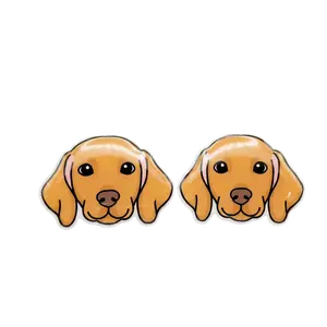 Golden Retriever Titanium Stud Earrings