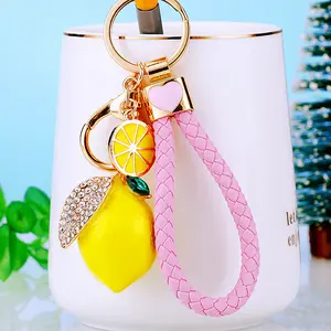 Lemon Keychain - Creative Fruit-Shaped Bag, Car Decoration Item, Hanging Piece, Small Gift