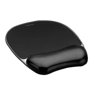 Fellowes Crystals Gel Mouse Pad Wrist Rest - Black