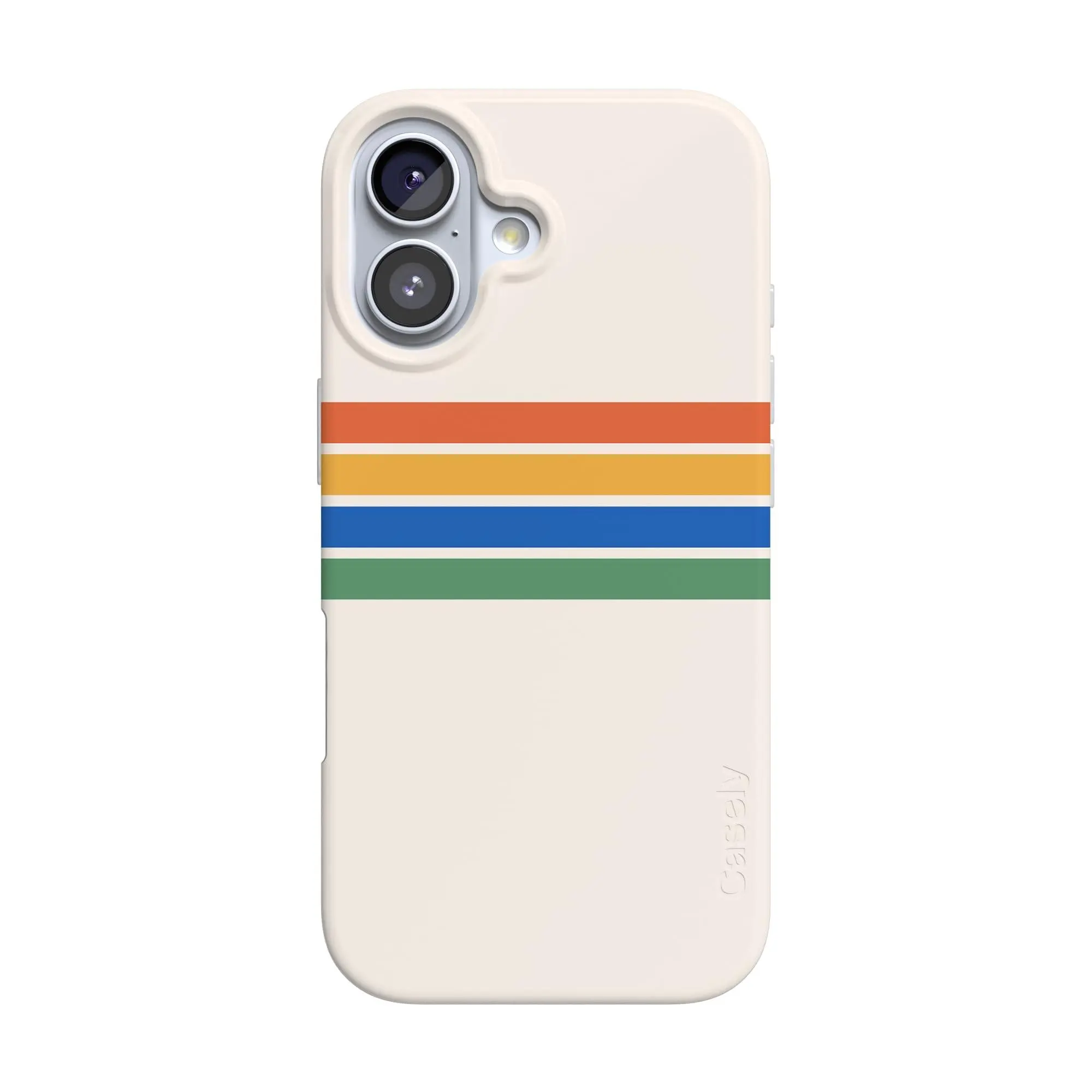 Casely iPhone 17 Case | Totally Groovy | Rainbow Stripes Color Block | Compatible with MagSafe | Classic Ultra Thin Design