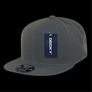 212 MAIN Casual Retro Fitted Decky Cap, Charcoal Color - 7.38 Size