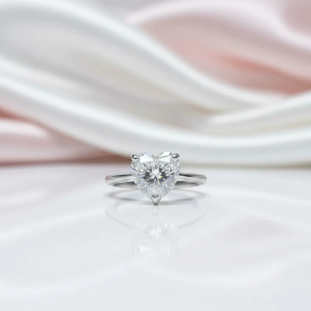 3ct Heart Cut Diamond Option Forever Love Engagement Ring