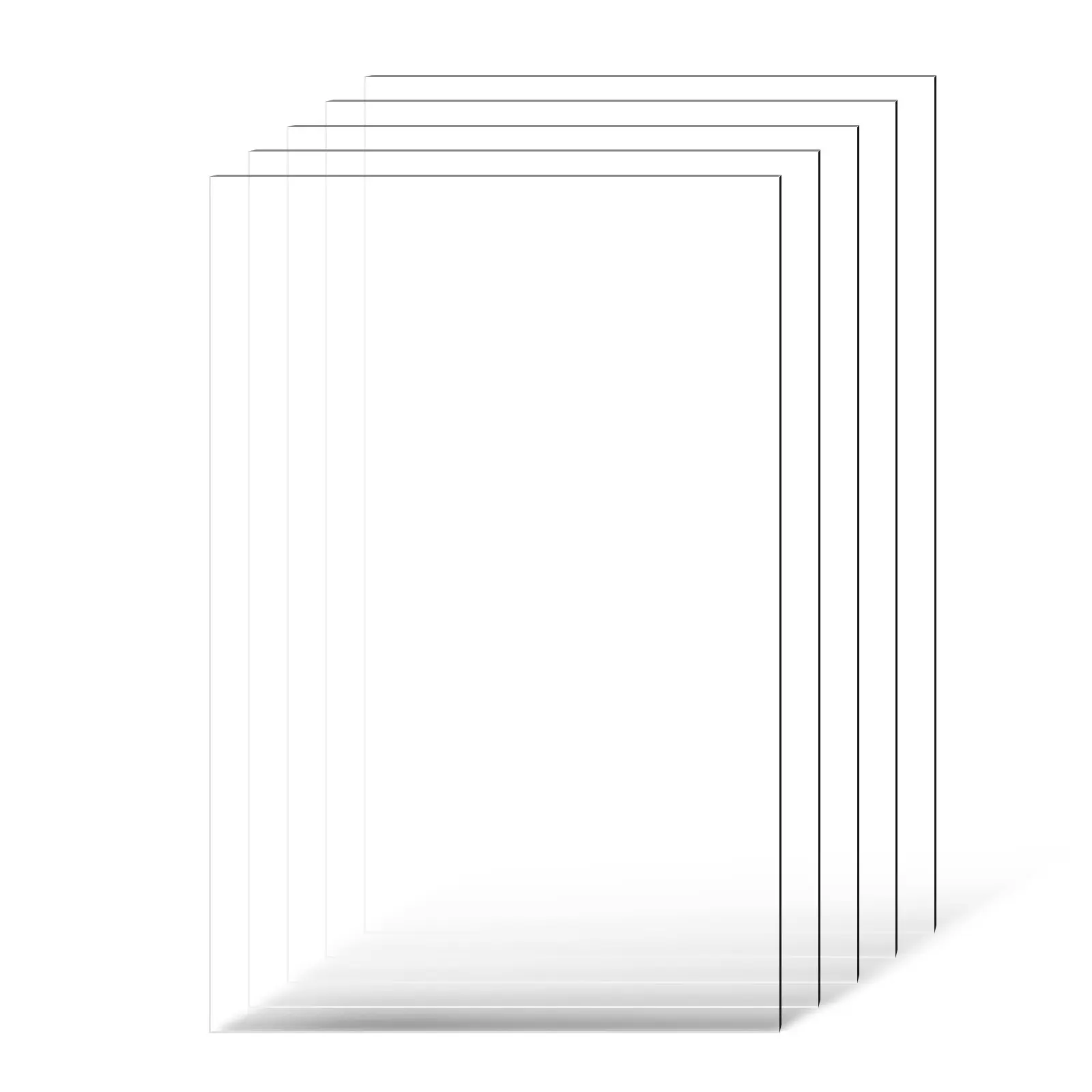 VEVOR 5-Pack PET/Plexiglass Sheets, 24x36in 0.04in Thick Transparent HD Clarity Flexible Panels, Easy-to-Cut for Craft Projects, DIY Home Projects, Wedding Signs, Gift Boxes, Easy Cutting