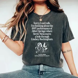 STEVIE NICKS SILVER SPRINGS 1997 PERFORMANCE MEME T-SHIRT, Stevie Nicks meme tee, Silver Springs performance shirt, Steve Nicks Shirt Rock Legend Style, Music meme apparel, For Menswear For Womenswear, Graphic Tees, Streetwear