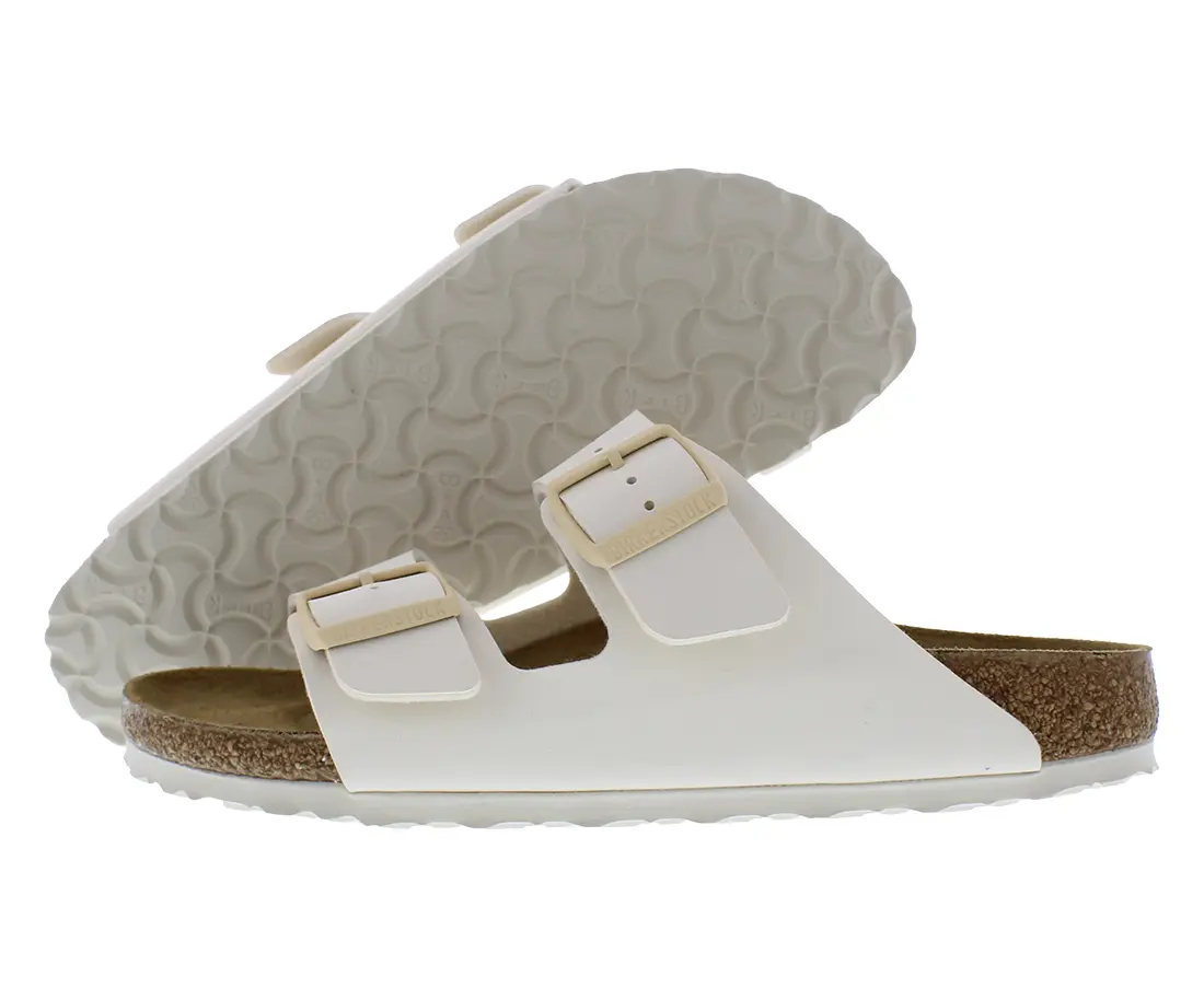 Birkenstock Arizona Narrow Fit Unisex Sandal, Classic 2-Strap Style with a Solid Finish and Contoured Cork Footbed, Footwear, Birken Style Men's Sandals, Natural Men's Sandals