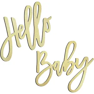 HELLO  Sign (Wooden/) for  Shower decorations,Party Banner, ,  Announcements, 1st Birthday Party, and Backdrop Wall Photo Prop