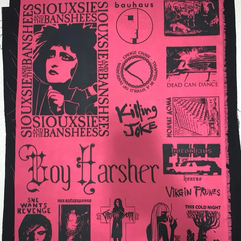 Goth, rock, dark wave patches sheet diy decoration quilt fabric