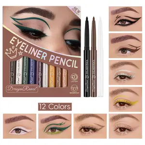 Trendy 12-Color Eyeliner Kit – Waterproof, Non-Fading & Easy to Color for Creative Eye Art, Cosplay & Party & Daily Makeup Looks