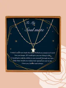 Turtle Pendant Necklace with Box & Greeting Card, Elegant Necklace for Women for Party, Daily Decor, Trendy All-match & Exquisite Jewelry for Birthday Gift, Exquisite Chain Jewelry