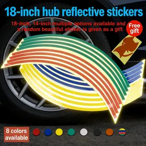 Motorcycle car wheel stickers, steel wheel rims, wheel rim stickers, modified wheel hub stickers, reflective stickers for tires