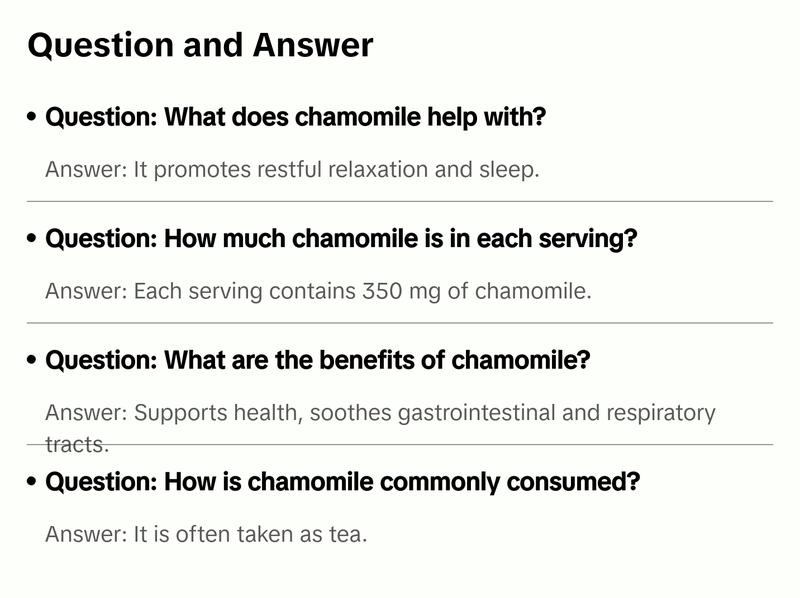 Chamomile Flowering Top 350mg