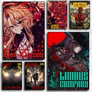 Game New L-Limbus Company Poster HD Waterproof Art Sticker, Vintage Design, Illustrations, Custom DIY Self-Adhesive Wall Print, Fade-Resistant, Long-Lasting Decorative Poster for Home, Office, Living Room, Bar, Multiple Sizes, Easy to Apply & Clean