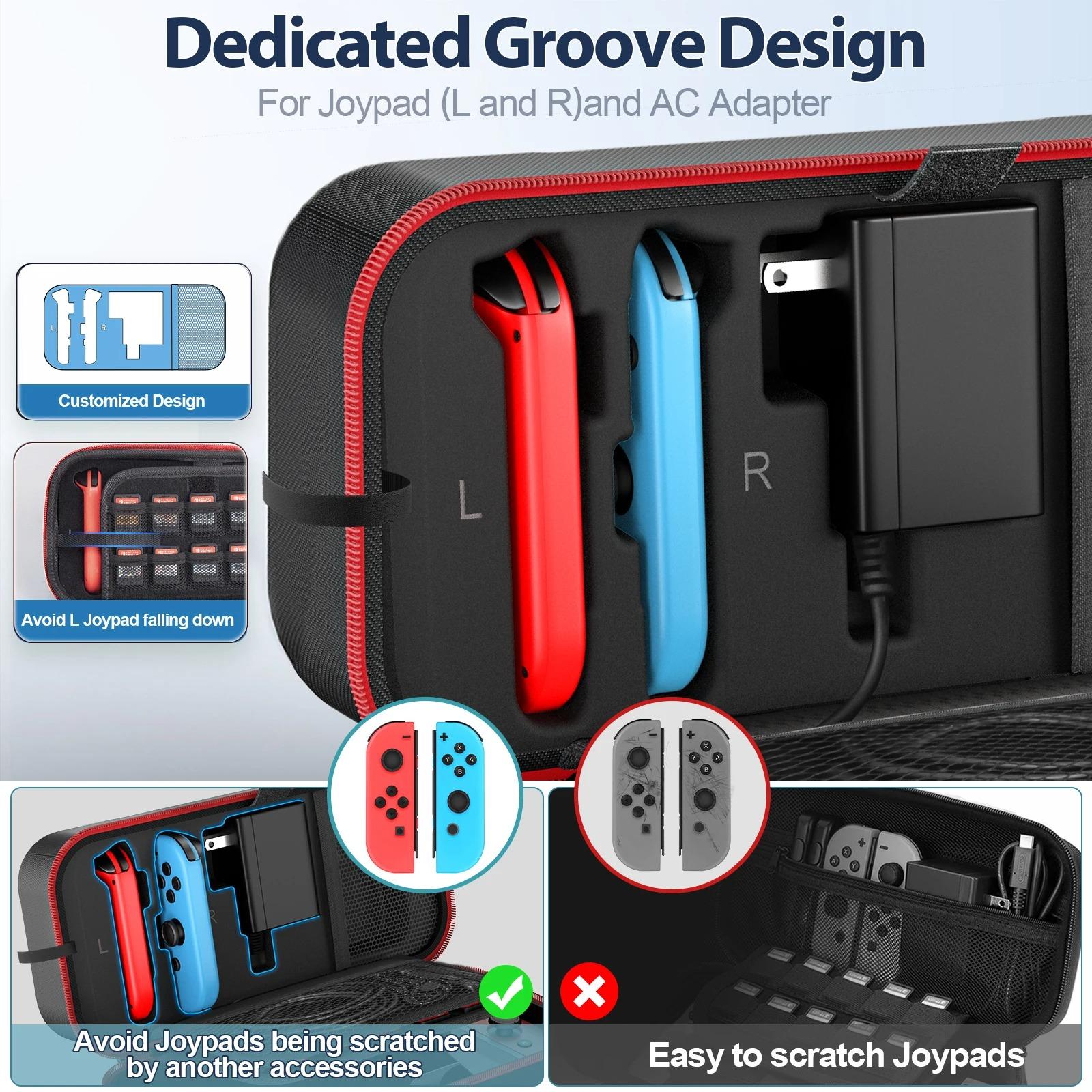 Travel-Ready Switch OLED Case | Waterproof, Anti-Scratch & Extra Storage | Game On the Go!