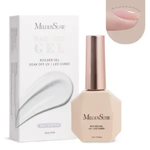 MelodySusie Builder Nail Base Gel 7-in-1 Thickening Gel for Nails 15ml Soak Off UV LED Cured for Nail Art Design Women's Nail Care - Cosmetic
