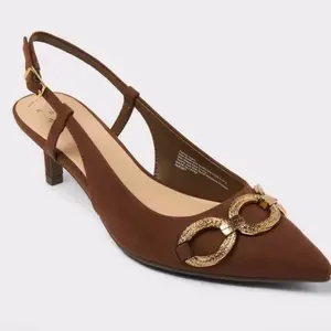 Women’s Tabitha Oversized Chain Sling Back Heel With Memory Foam