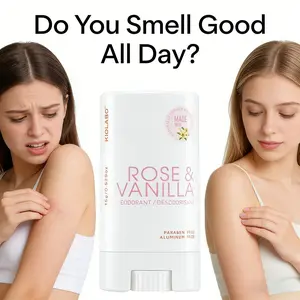 1pcs, PrettyStart, Aluminum‑Free Rose Vanilla Deodorant Stick, Skin‑Friendly for Underarms & Feet, All‑Day Elegant Floral Fragrance