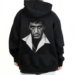 Scarface Gangster Spirit Graphic Unisex Hoodie Sweatshirt T-Shirt Oversized Outfits Casual, Chicanos Clothing, Cholo Clothes Mexican Outdoor