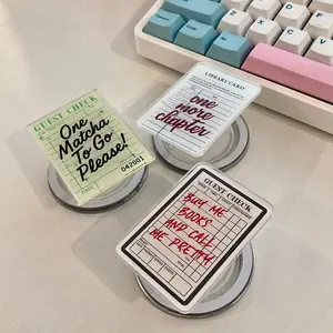 Library Card Phone Grip, Guest Check Magsafe Grip, Matcha Kindle Holder, Kobo Grips, Gift For Book Lover  and Matcha Lover