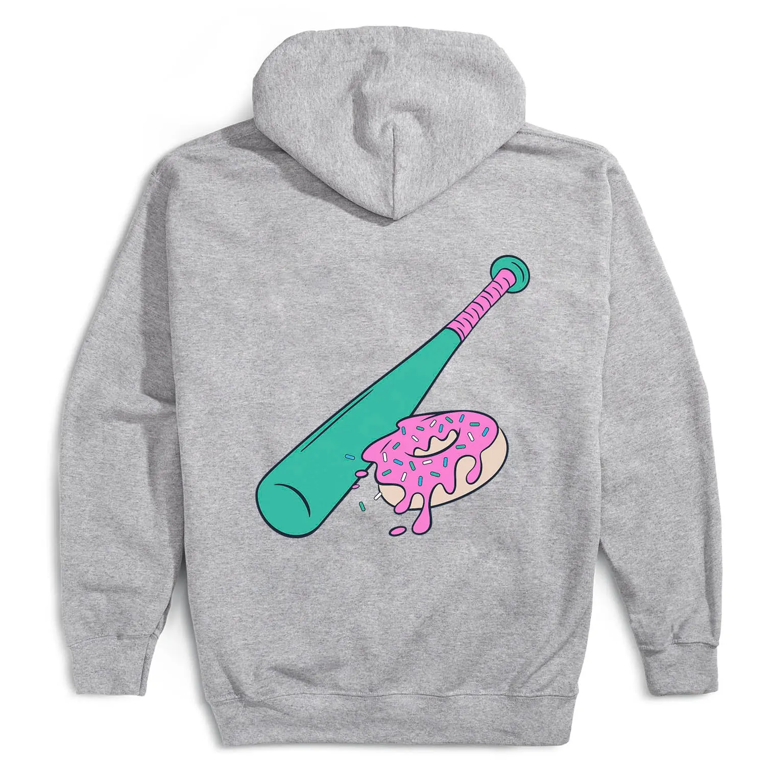 Baseball Hooded Sweatshirt - Donut Baseball (Back Design)