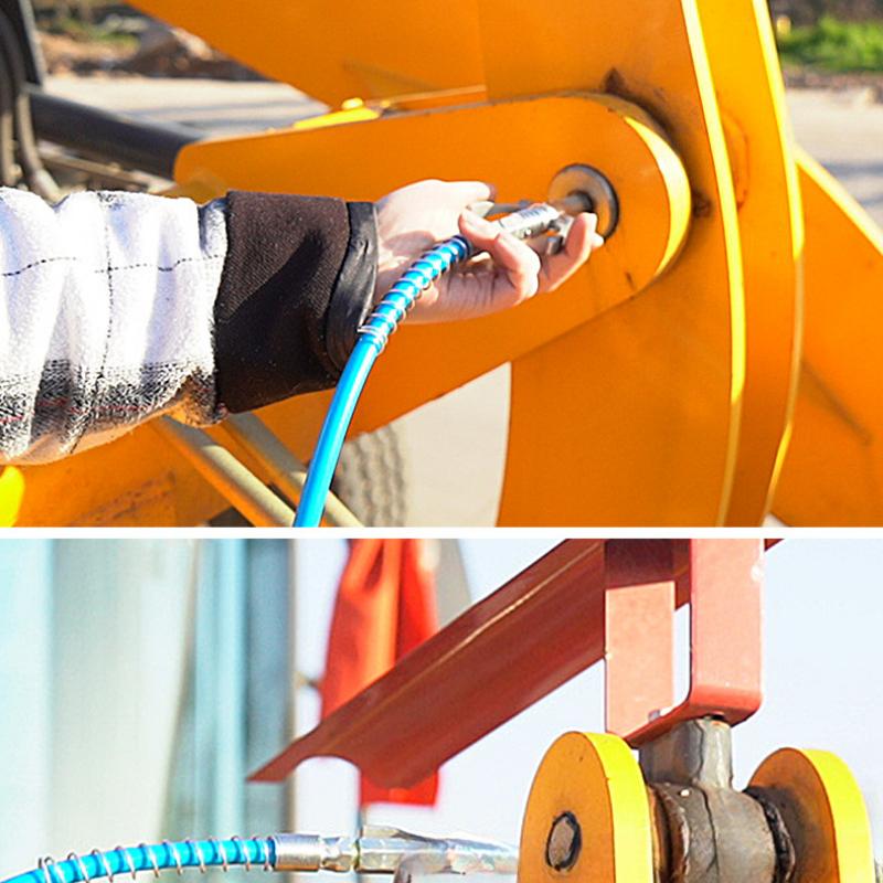 Grease Gun Coupler & Hose Kit, High Pressure Explosion-Proof Fitting, Quick Release Nozzle, Universal for Pneumatic & Manual Grease Guns