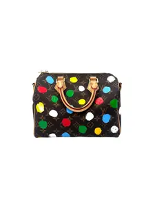 Pre-owned Louis Vuitton leather Crossbody Bags x Yayoi Kusama Speedy25 Monogram Printed Dots Handle Bag LV2329