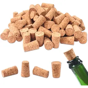 100 Pack   Corks, Wooden Tapered Cork Plugs Stopper Bulk,  Bottles Corks for Crafts,  Cork Stoppers for , ,  Bottles