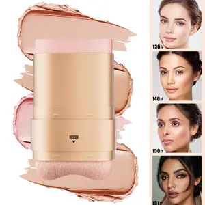 4-Color Dual-Ended Eraser Foundation Stick, Hydrating Concealer and Highlighter for Acne Marks and Nose Contour, Flawless Finish with Buildable Coverage, Versatile Beauty Tool for Daily Wear, On-the-Go Touch-Ups and Gift