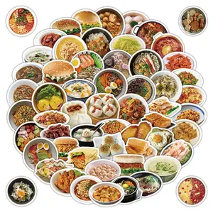 60 Pcs Trendy Delicious Realistic Snack Stickers - Yummy Food Themed Embellishments for DIY Crafts & Gift Wrapping