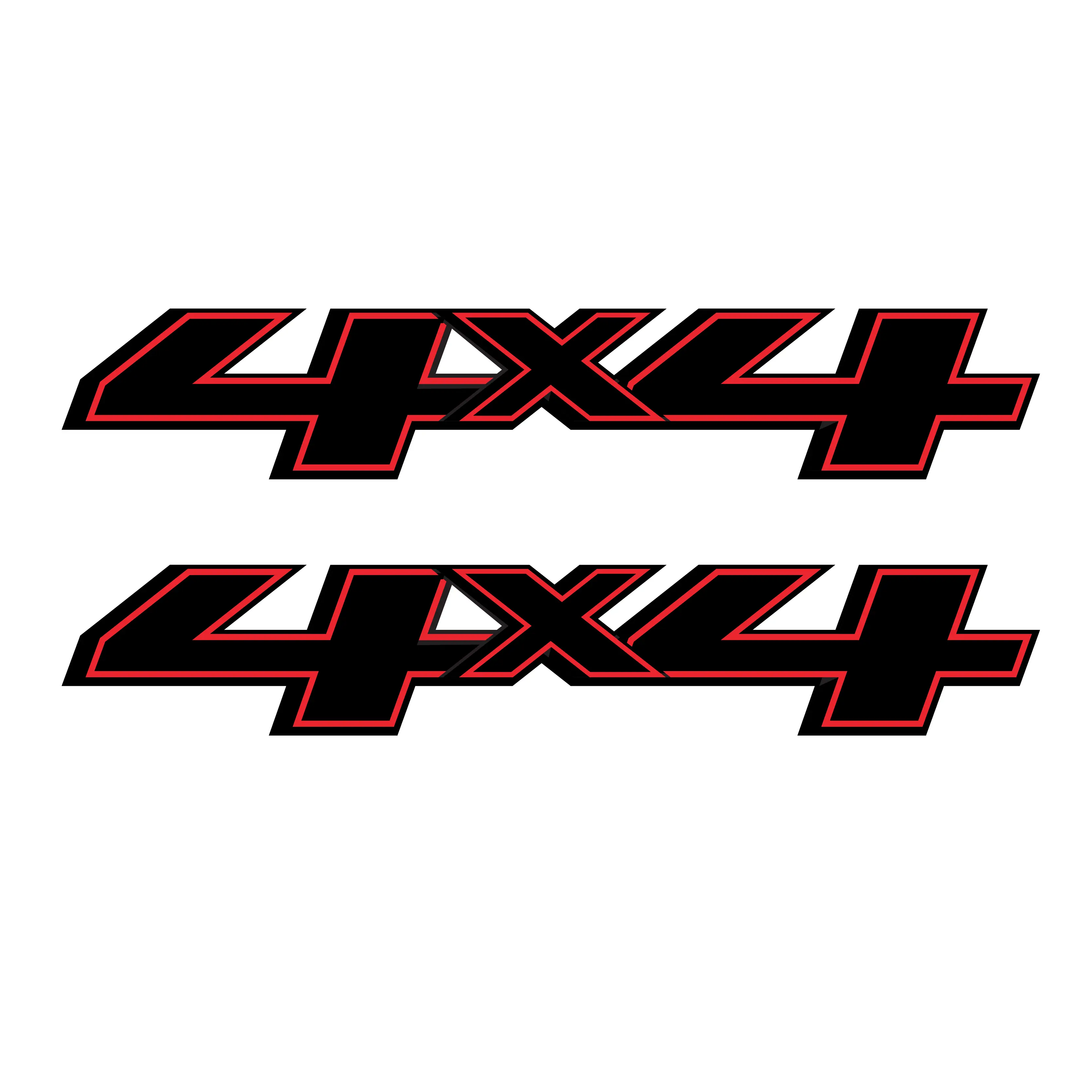 4x4 Off Road Decal Replacement Sticker / Black Red Line
