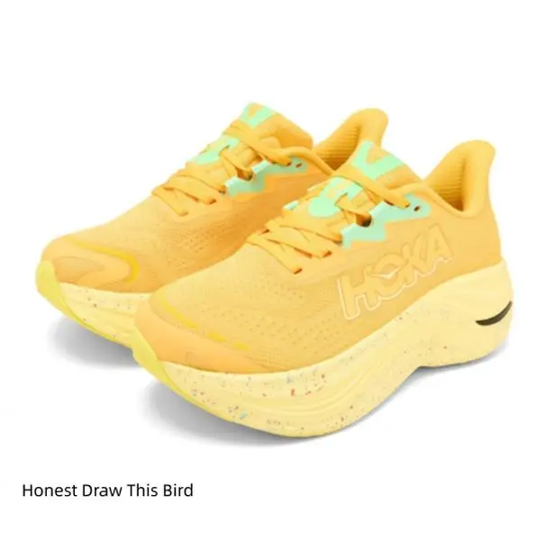Warm Yellow Light Green Mesh Upper Thick Platform Running Shoes Shock Absorbing Athletic Sneakers Unisex Outdoor Road Training Sport Footwear