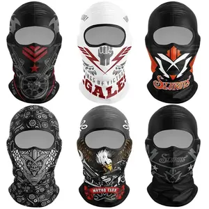 Motorcycle Biker Head Cover Helmet Cap Windproof Anti-UV Balaclava Men's Outdoor Bicycle Face Mask Cycling Headgear Neck Warmer