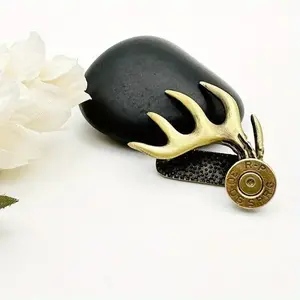 Alloy Antler Hat Clip, Adjustable Bill, Ideal for Hunting and Camping, Outdoor Wear, Father's Day Gift, Compatible with Camo Hats