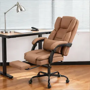 Ergonomic Massage Office Chair, 5 Massage Modes & 3 Intensities, Timed Massage Function, Anti-scratch Surface, 360° Swivel, Floor-protecting Wheels, Practical for Daily Use