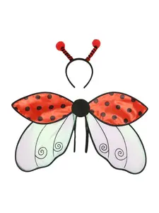 Halloween costumes, Christmas costumes, cute bee/ladybug wing and headwear sets, fun party gifts, role-playing, holiday party masquerade ball costume and accessories, Dress up costume