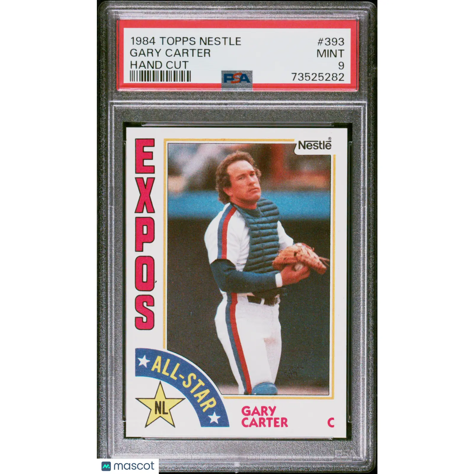 Gary Carter PSA 1984 Topps Nestle Hand Cut Baseball #393 9 73525282