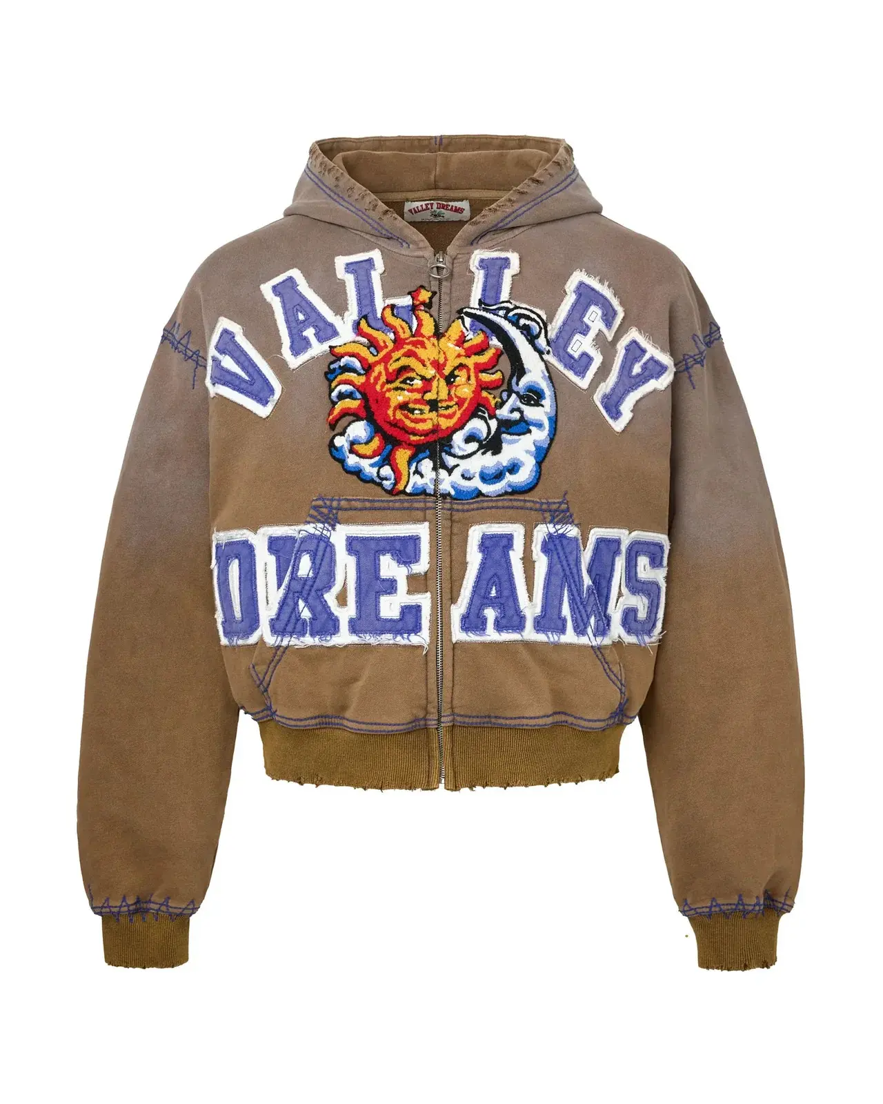 Vale Forever 'Sunny' Zip Up Hoodie Brown Men or Women