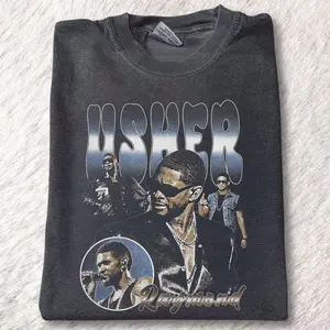 Vintage Usher Graphic Tee - Usher Album Tee - King Of R&B Shirt - Usher Vintage Graphic Tees - 90's R&B - King Of Singer - Gift For Fan Usher Shirt - 90's R&B - Top Menswear Womenswear Streetwear Cotton Comfort