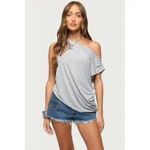 Ofelia Asymmetric Off Shoulder Ruched Top