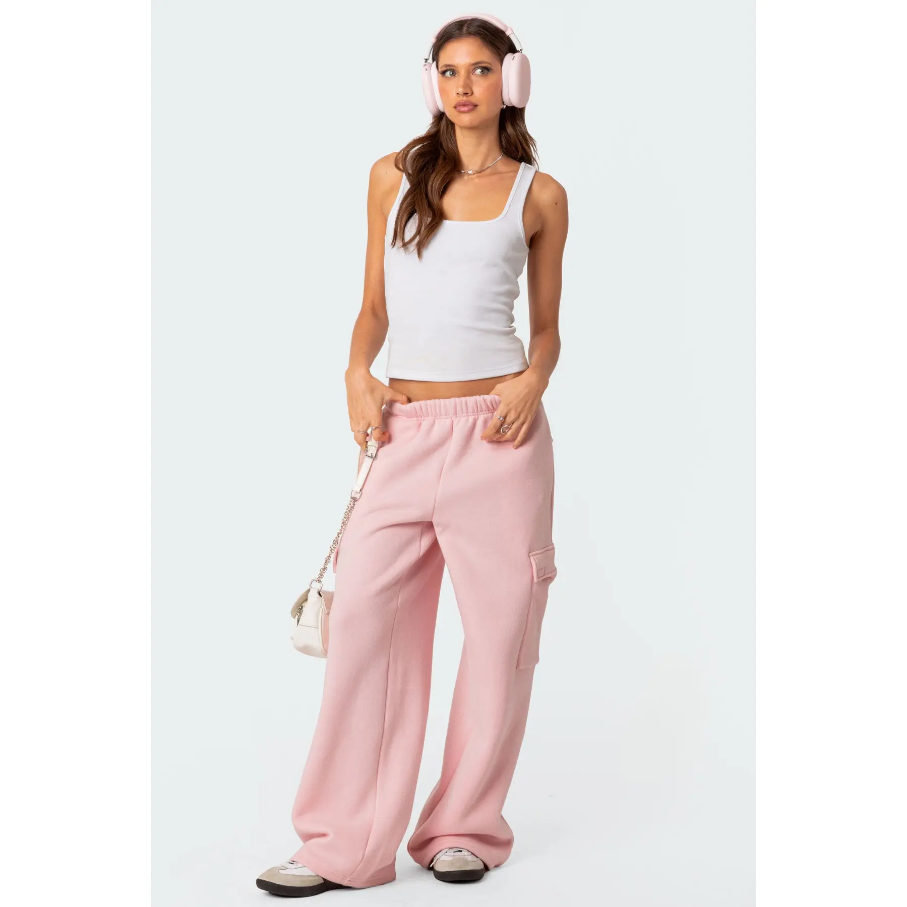 Wide Leg Cargo Sweatpants Wide Leg Cargo Sweatpants