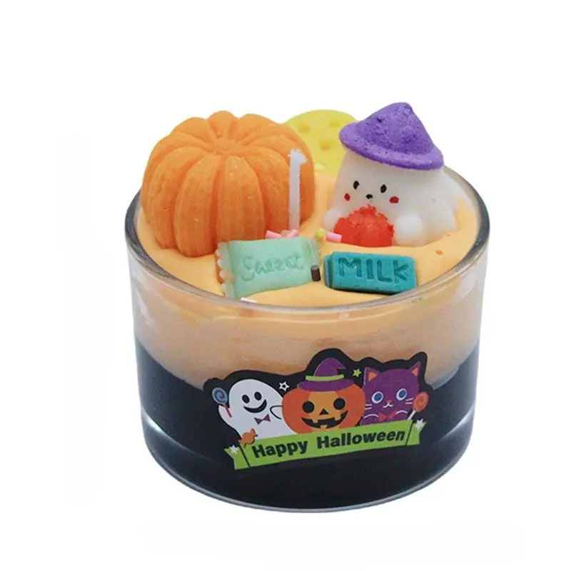 DKD Halloween Candle Gift Box – Set of 3 Scented Glass Candles with Cute Ghost & Pumpkin Designs, Perfect for Spooky Fall Decor, Long-Lasting Aroma, Great Holiday Gift Idea