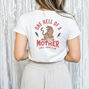 Join the Feral Moms Club – Stand Out with Tiger Graphic T-Shirt