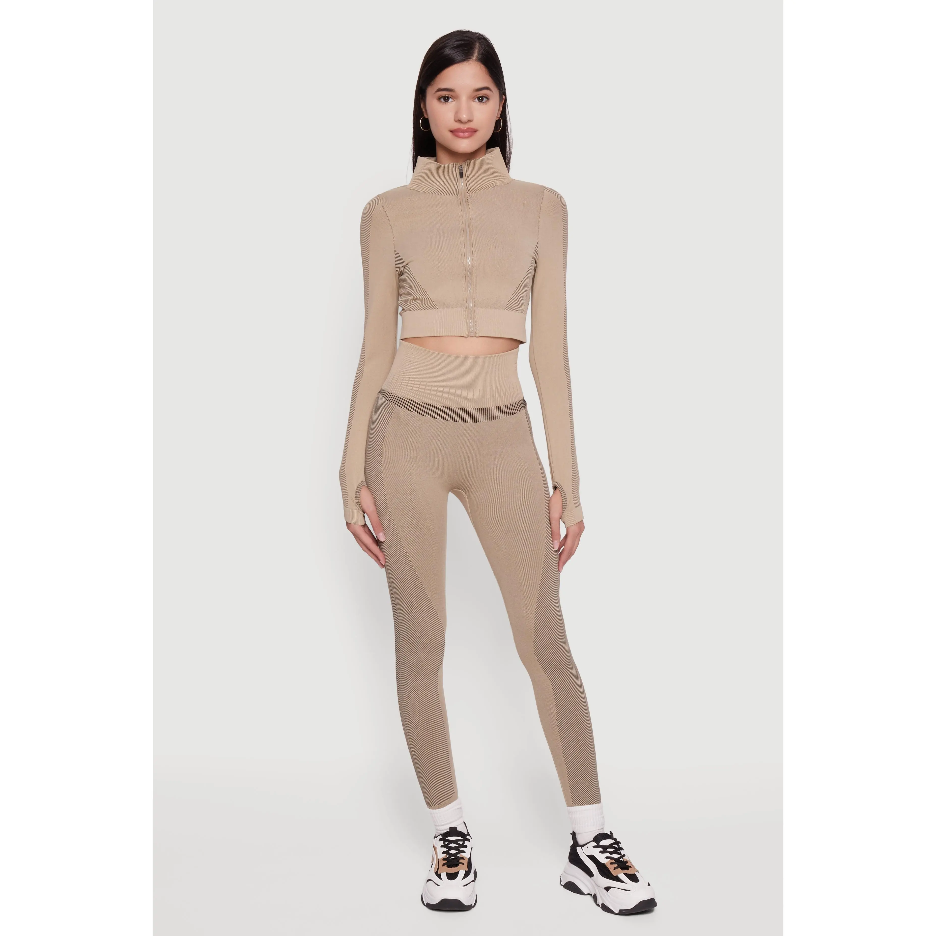 Seamless Compression Rib High Waisted Leggings