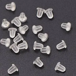 Earring Backs, 200 count Soft Clear  Replacement Stoppers for Stud , Hoop, Fishhook Earrings
