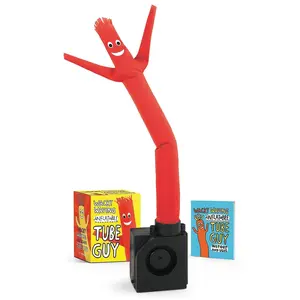 RP Minis Wacky Waving Inflatable Tube Guy Mini Desk Toy & Book – TikTok Funny Office Desk Decor Stress Relief White Elephant Gag Gift for Coworkers