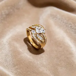 Luxury Engagement Statement Ring for Women, Elegant Bridal Promise Band, Versatile Jewelry for Daily Wear & Special Occasions, Perfect Gift for Her