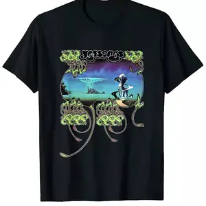 Yes songs Yes Band Shirt Black Cotton Short Sleeve Unisex All Size