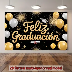 Graduation & Grad Celebration Backdrop – Landscape Theme Tapestry, Wall Hanging, Photography Background, Polyester HD Print, Office, Home, Party, Event Decor